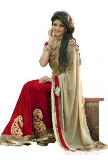 Glory Sarees Embriodered Bollywood Georgette Sari